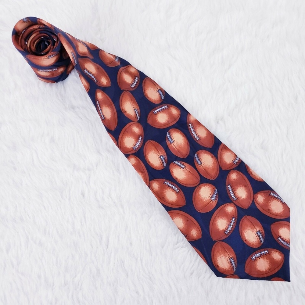 Phineas Creed Football 100% Polyester Men Necktie Size 58x3.5 - NWOT